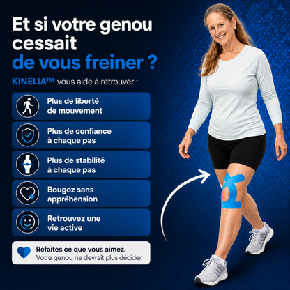 Bande de Maintien Kinésiologique Genou — Kinélia™